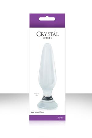 Стеклянная анальная пробка Crystal - Spires