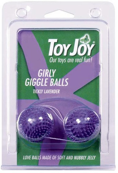 Фиолетовые вагинальные шарики-ёжики - гель