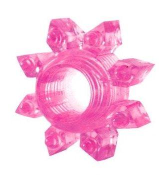 Розовое эрекционное кольцо Cockring star