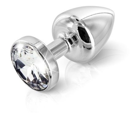 Серебристая анальная пробка ANNI round silver plated T2 - 7,5 см. - металл