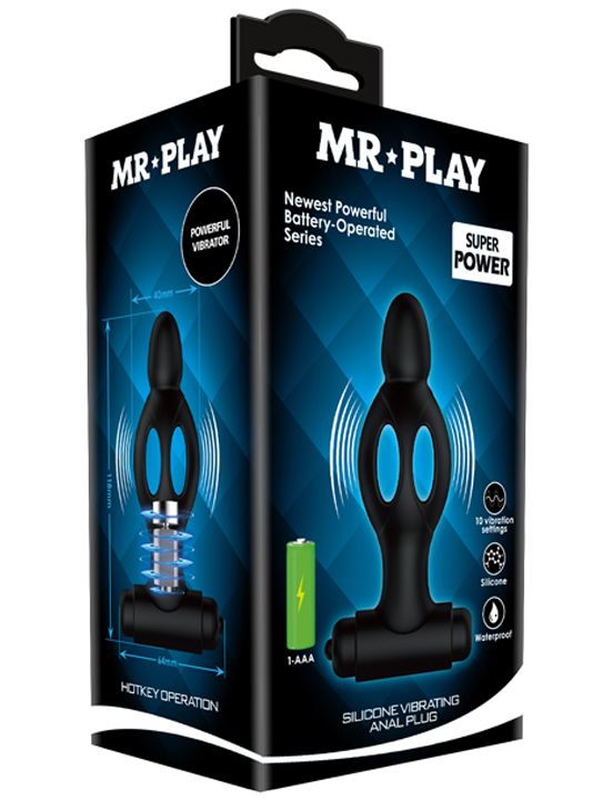 Черная анальная вибропробка Mr.Play - 11,8 см. - фото 5