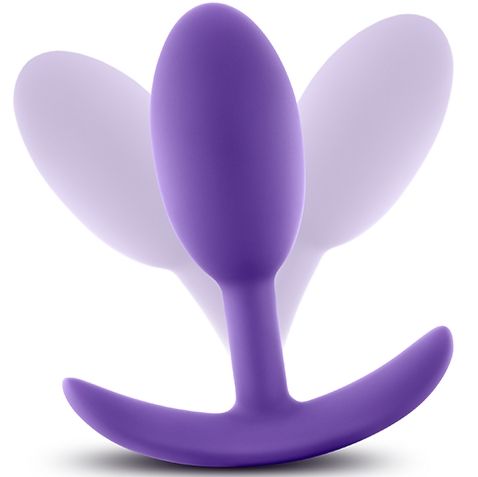 Фиолетовая анальная пробка Wearable Vibra Slim Plug Medium - 10,1 см. от Intimcat