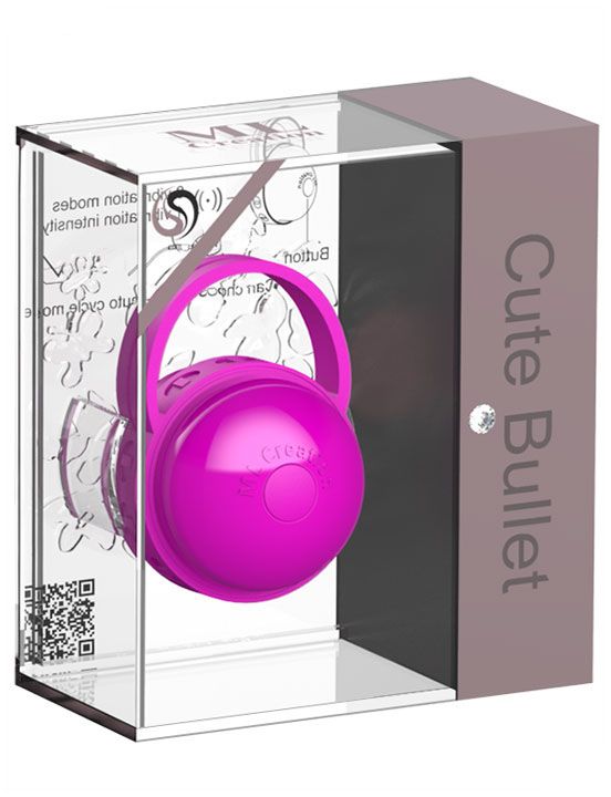 Ярко-розовый клиторальный стимулятор Cute Bullet - анодированный пластик, силикон