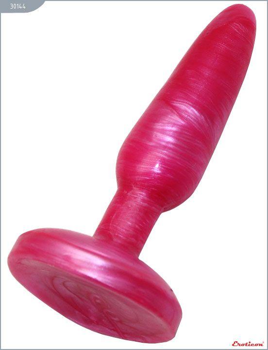 Розовая гелевая анальная пробка - 16 см. от Intimcat