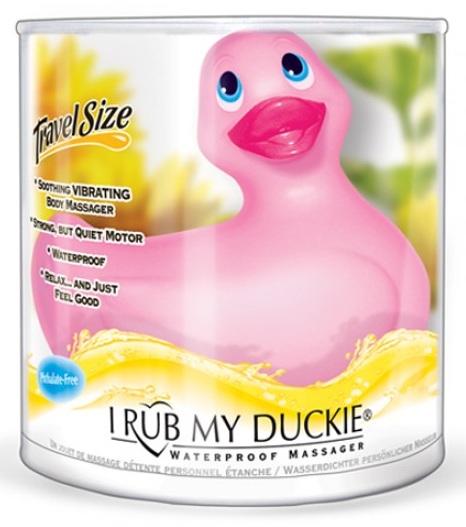 Розовый вибратор-уточка I Rub My Duckie - поливинилхлорид (ПВХ, PVC)