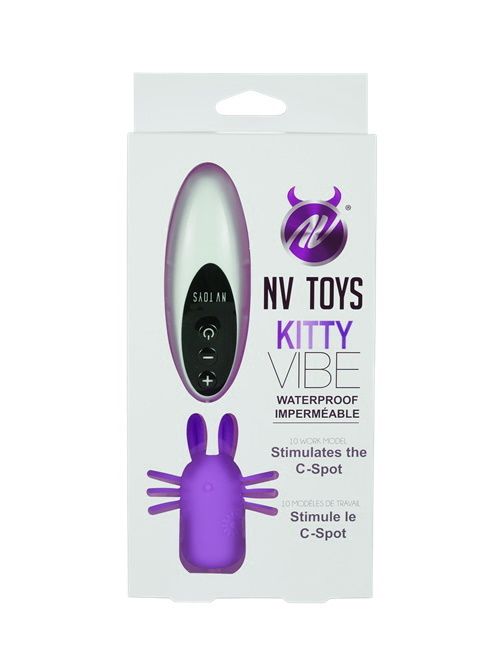 Фиолетовое виброяйцо Kitty в виде кошечки NV Toys