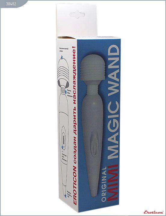 Белый вибромассажёр Mimi Magic Wand - 19,2 см. Eroticon