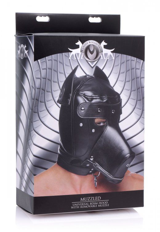 Шлем-трансформер Muzzled Universal BDSM Hood with Removable Muzzle от Intimcat