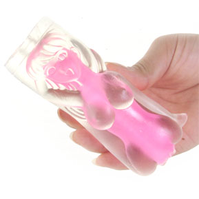 Прозрачный мастурбатор с изображением девушки - термопластичная резина (TPR)