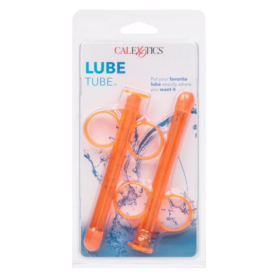 Набор из 2 оранжевых шприцов для введения лубриканта Lube Tube - анодированный пластик (ABS)