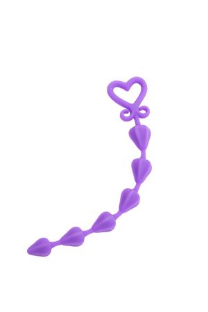 Фиолетовая анальная цепочка My Toy - 24 см.
