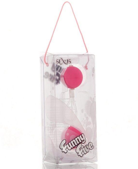 Розовые вагинальные шарики на прозрачной сцепке - анодированный пластик (ABS)
