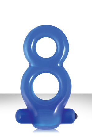 Синее эрекционное вибро-кольцо RENEGADE MAN - термопластичный эластомер (TPE)