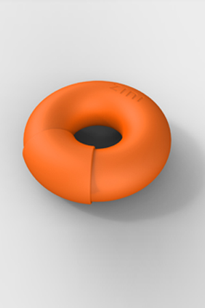 Оранжевый многофункциональный вибратор DONUT ORANGE - силикон