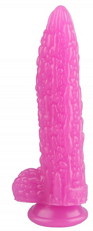 Розовый фантазийный фаллоимитатор  Дикая кукуруза  - 21 см. от Intimcat