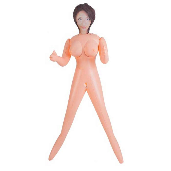 Секс-кукла брюнетка с 2 любовными отверстиями - поливинилхлорид (ПВХ, PVC)