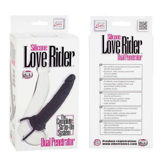 Насадка на пенис Silicone Love Rider Dual Penetrator для двойного проникновения - 14 см. - силикон