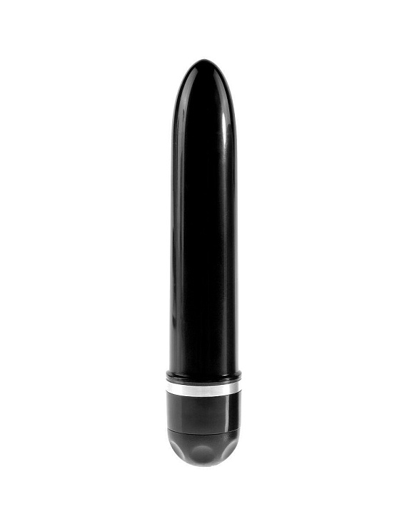 Чёрный вибратор-реалистик 5  Vibrating Stiffy - 16,5 см. - поливинилхлорид (ПВХ, PVC)