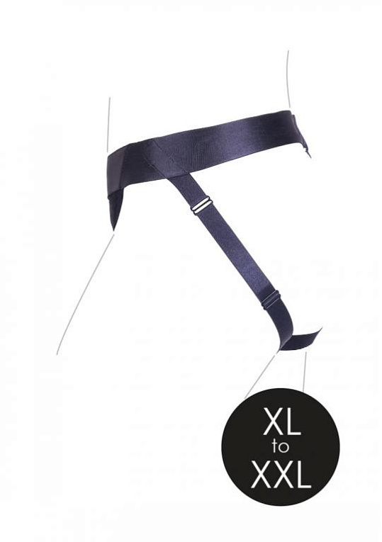 Черные трусики-джоки для страпона с вибропулей - размер XL-XXL - фото 7