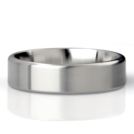 Матовое стальное эрекционное кольцо Duke - 5,5 см. - металл