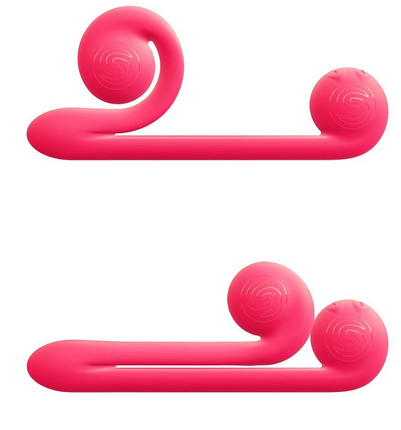 Уникальный розовый вибромассажер-улитка для двойной стимуляции Snail Vibe - силикон