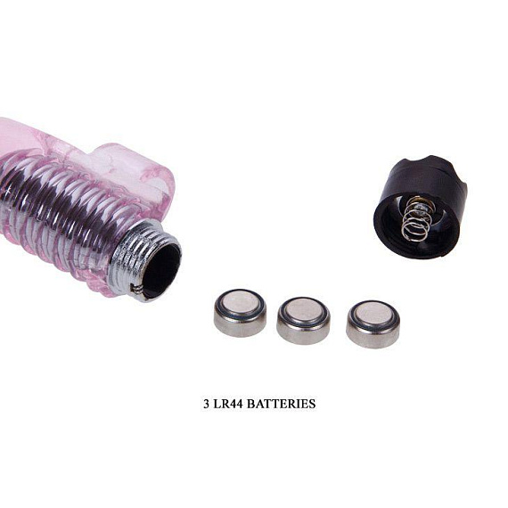 Розовый вибростимулятор с шипиками на палец Baile
