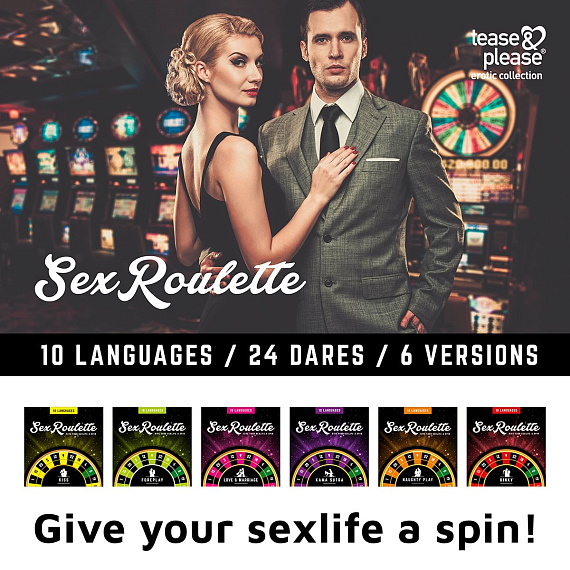 Настольная игра-рулетка Sex Roulette Kiss Tease&Please