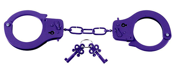 Металлические фиолетовые наручники - металл