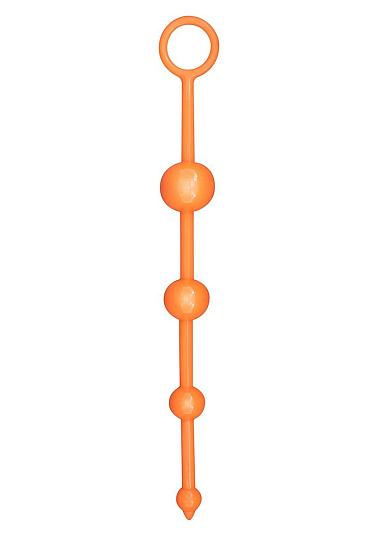 Оранжевая анальная цепочка FUNKY BUTT BEADS