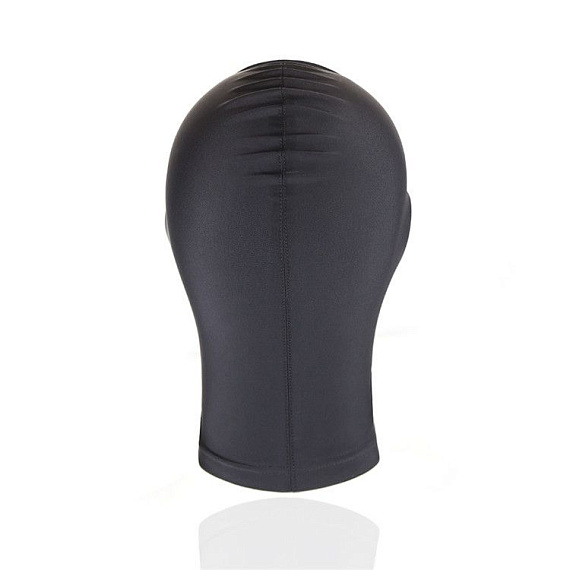 Черный текстильный шлем с прорезью для рта - текстиль