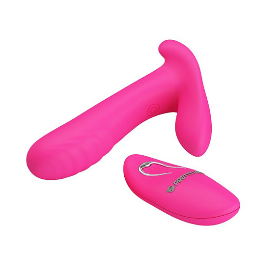 Розовый мультифункциональный вибратор Remote Control Massager Baile