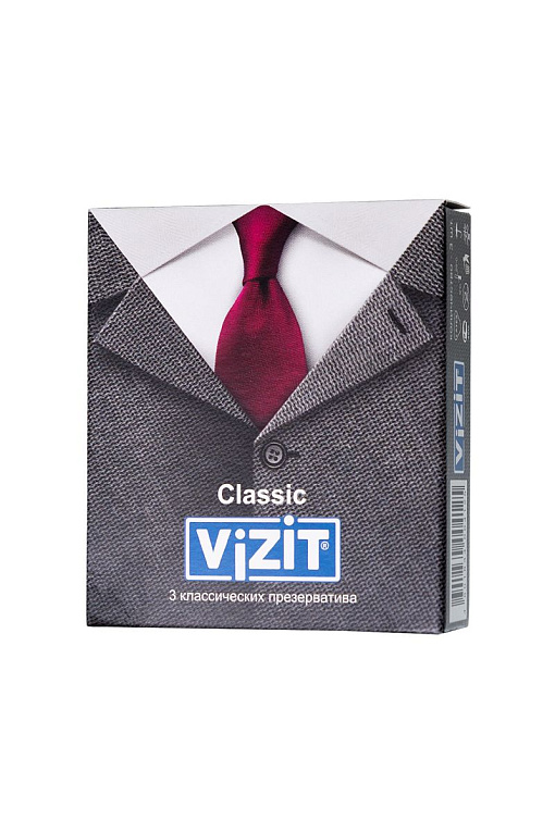 Классические презервативы VIZIT Classic - 3 шт. - латекс