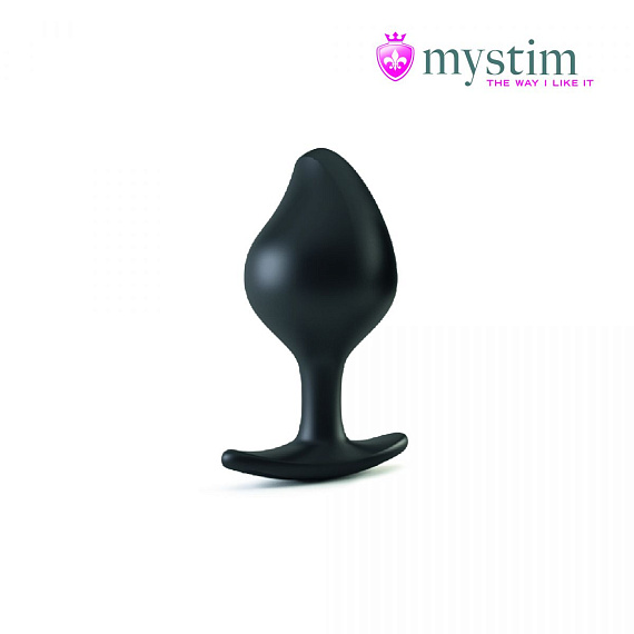 Черная пробка Mystim Rocking Vibe S с возможностью подключения к электростимулятору - 9,7 см. MyStim