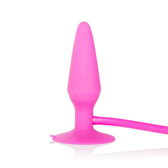 Розовый анальный расширитель на присоске Booty Pumper Medium - 11,5 см. California Exotic Novelties