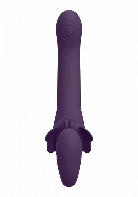 Фиолетовый женский безремневой вибрострапон Satu - 23 см. - фото 6