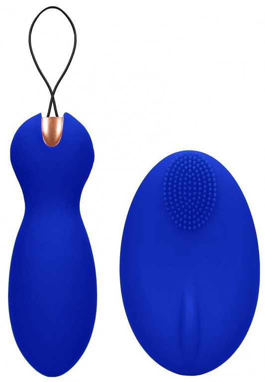 Синие вагинальные шарики Purity с пультом ДУ - фото 5