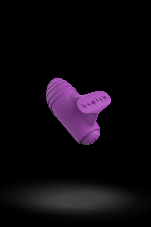 Фиолетовый вибростимулятор на пальчик Bteased Basic Finger Vibrator - силикон