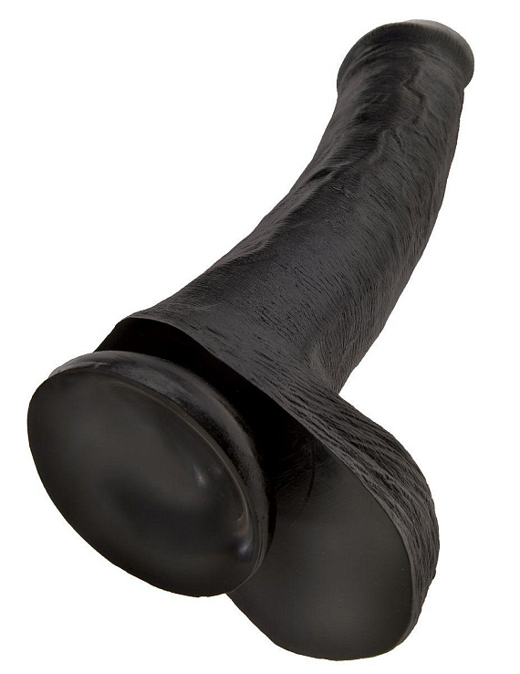 Чёрный фаллоимитатор на присоске 13  Cock with Balls - 35,6 см. Pipedream
