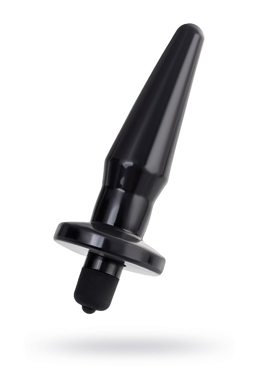 Черная анальная втулка Lacerta с вибрацией - 12,1 см. - термопластичная резина (TPR)