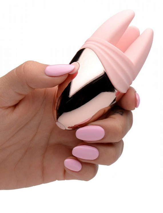 Розовый клиторальный массажер с щупальцами Vibrating Clit Teaser - силикон