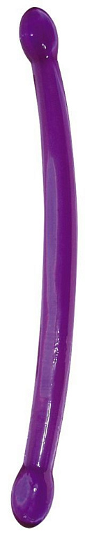 Двусторонний фиолетовый фаллостимулятор Double Trouble - 43 см. - поливинилхлорид (ПВХ, PVC)