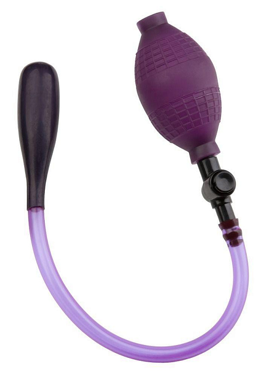 Фиолетовый анальный стимулятор с функцией расширения Anal Balloon - латекс