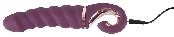 Фиолетовый вибратор Shaking Vibrator - 21 см. от Intimcat