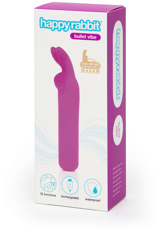 Лиловая вибропуля с ушками Rechargeable Rabbit Ears Bullet Vibrator - фото 5