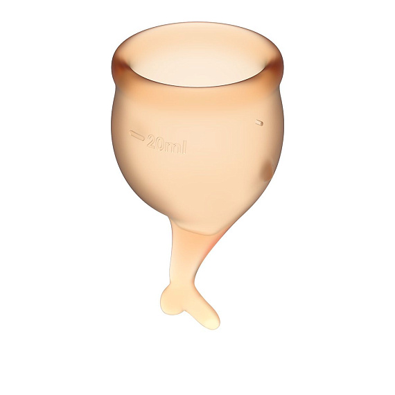 Набор оранжевых менструальных чаш Feel secure Menstrual Cup от Intimcat
