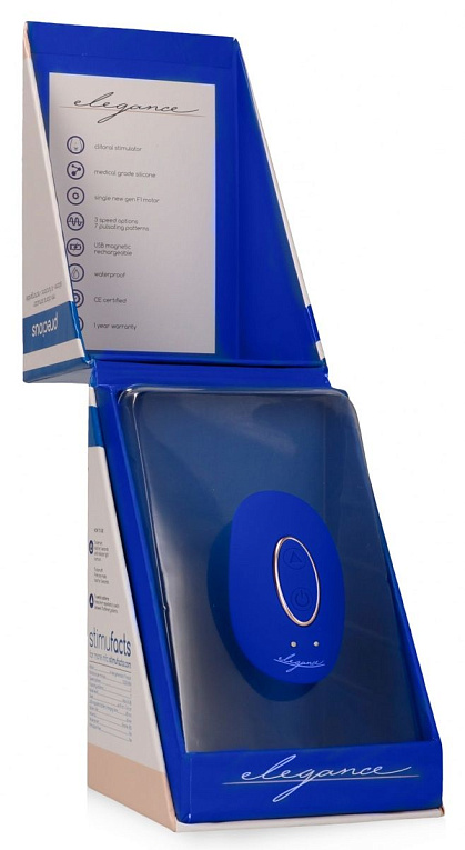 Синий клиторальный стимулятор Precious - 6,4 см. от Intimcat