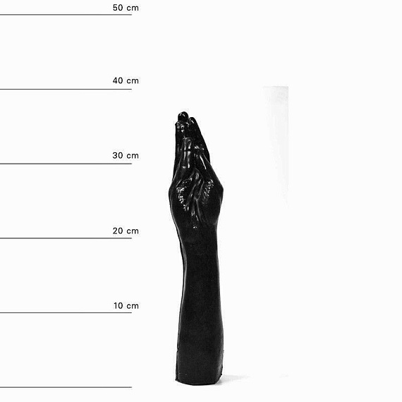 Чёрная рука для фистинга - 37 см. - поливинилхлорид (ПВХ, PVC)