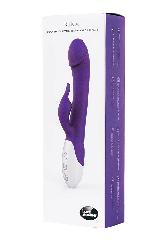 Фиолетовый вибратор LOVEMOMENT с подогревом - 21,5 см. - фото 6