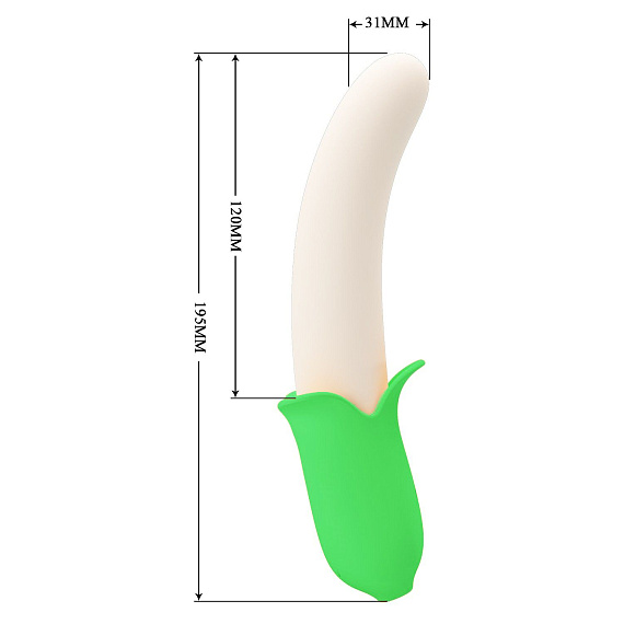 Силиконовый вибратор Banana Knight - 19,5 см. - фото 5