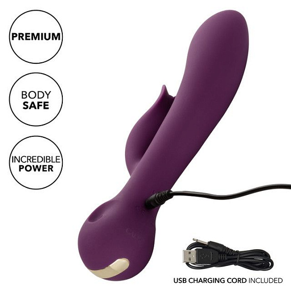 Фиолетовый вибратор-кролик Desire - 22,25 см. - фото 6